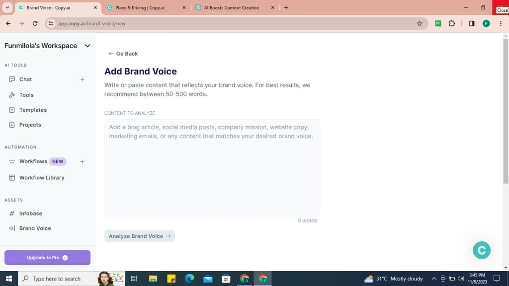 copy ai beandvoice