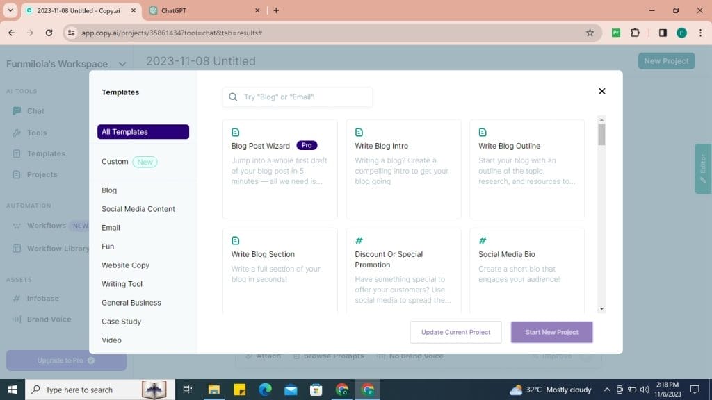 copy ai templates