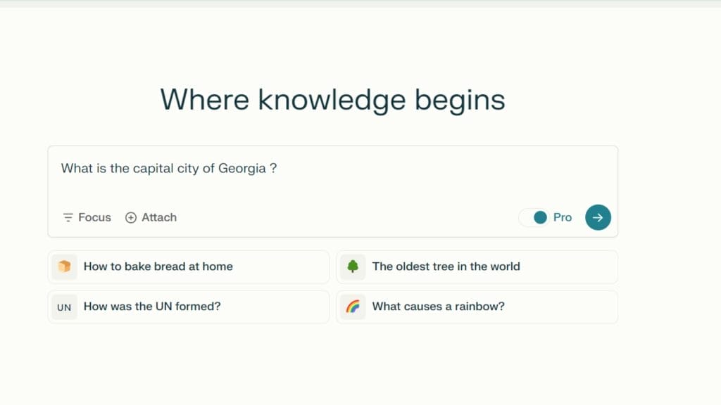 perlexity ai search engine