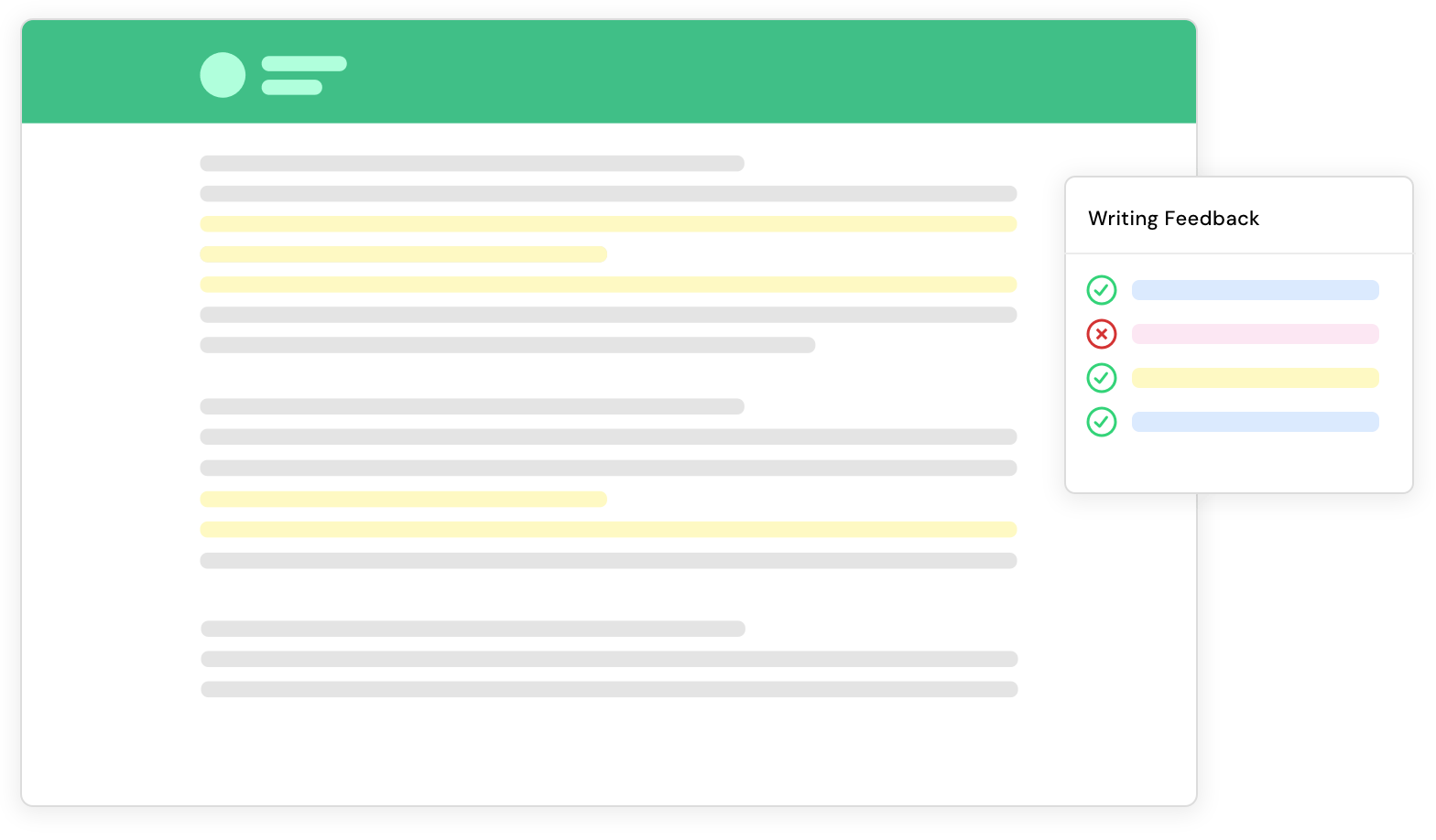 Writing feedback infographic