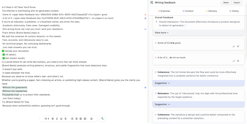 writing feedback library
