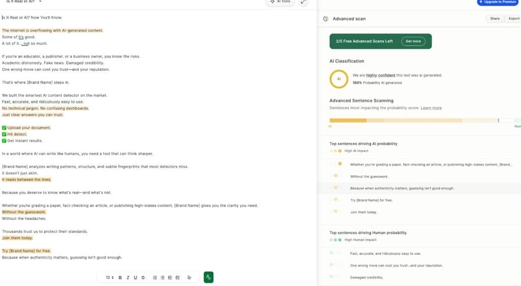 GPTzero image3