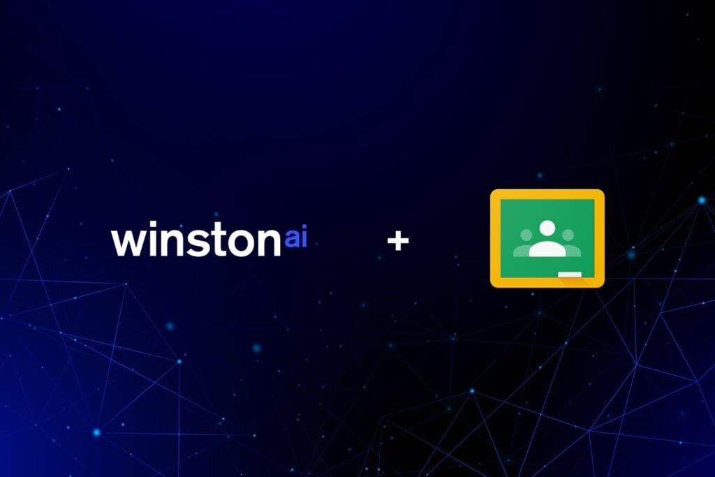 google classroom and winston ai detection