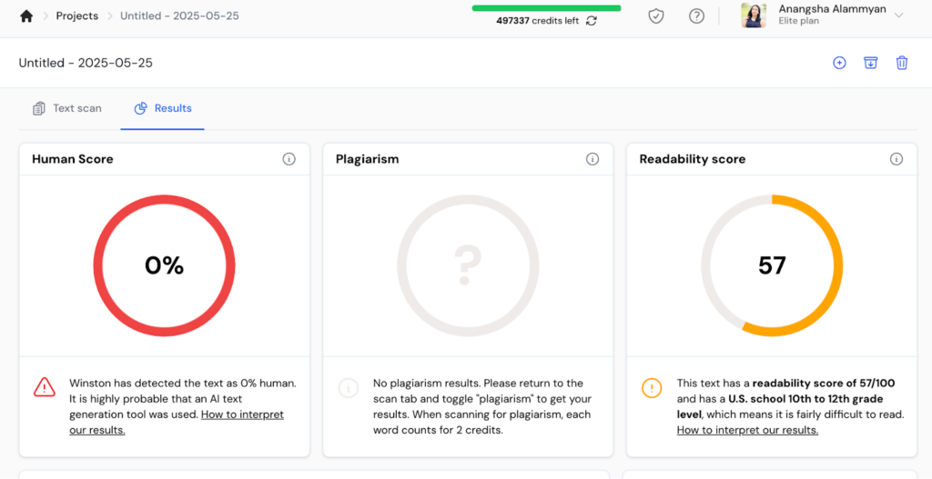 résultats de l'ai de winston