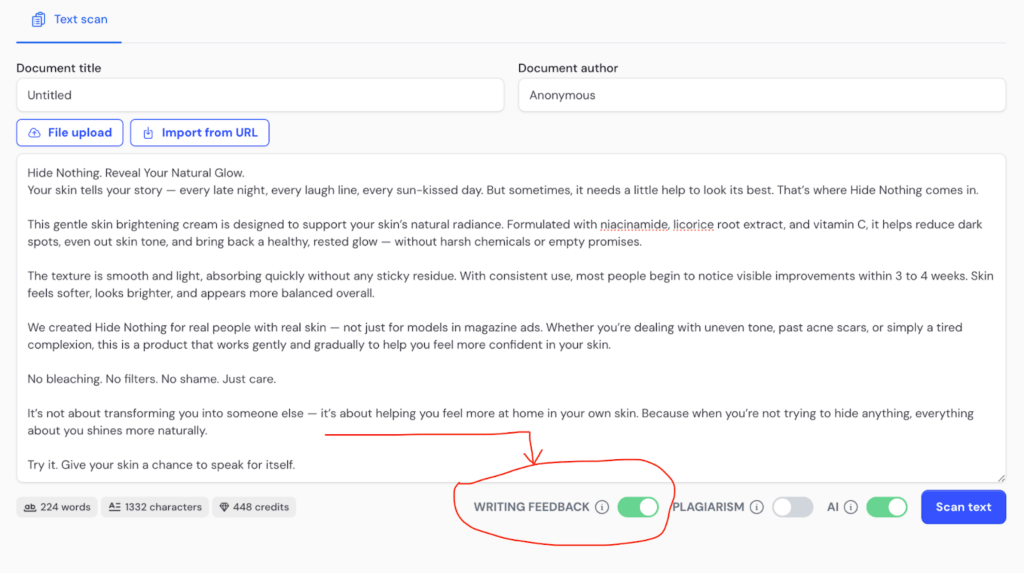 winston ai schreibt Feedback