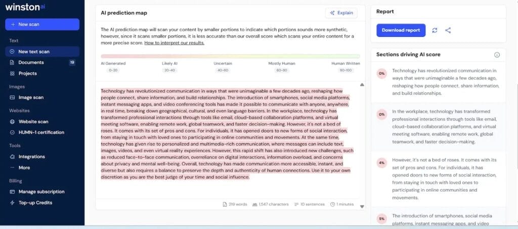 mapa de previsão de ia