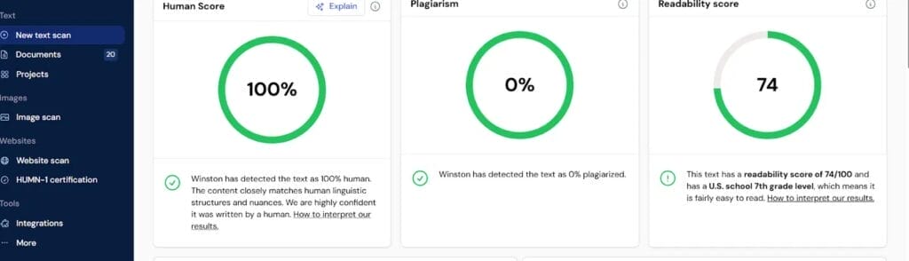 resultados humanos winston ai