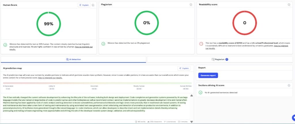 puntuaci&oacute;n humana de IA