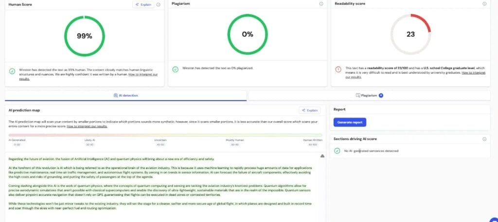 evaluaci&oacute;n winston ai